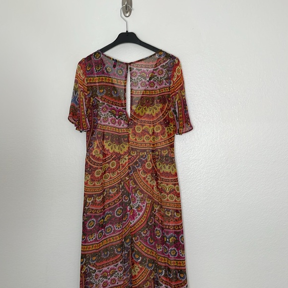 Anthropologie Akemi + Kin Murol Maxi Short Sleeve Dress Size 14 - Picture 6 of 9